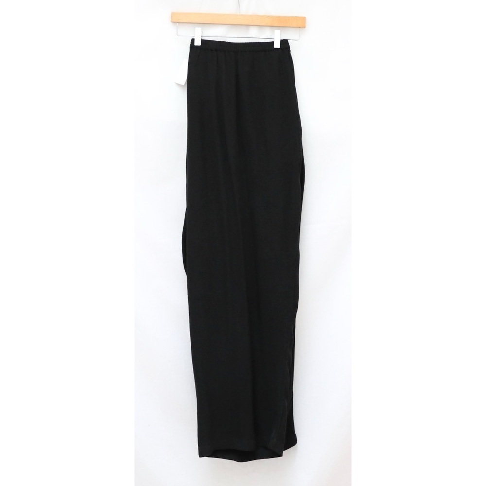 NWT Dressori Relaxed Leg Wide Pants 3X Black Toni Plus size New Silk Textured